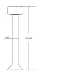 Aloni Stabilisierungsstange Wand / Glas 45 ° 30 - 60 cm - ST002 - 1
