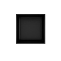 Aloni Wandnische Edelstahl schwarz matt rostfrei 305x305x100mm - HEC30MB - 2