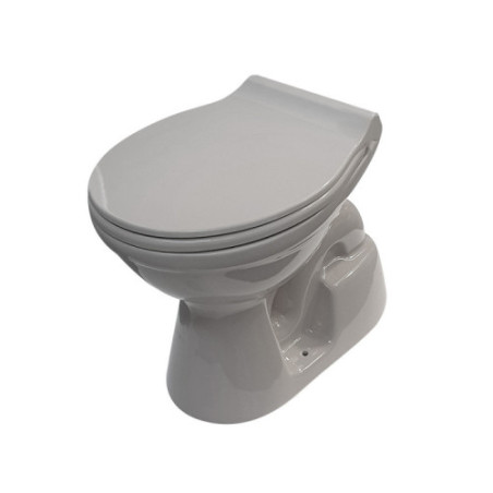 Belvit Stand WC Grau Abgang Boden mit Softclose-Deckel und Spülkasten