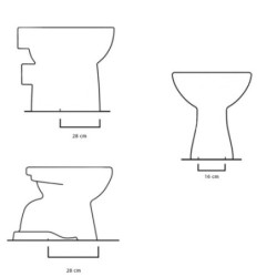 Belvit Stand WC Grau Abgang Boden mit Softclose-Deckel und Spülkasten - BV-EW3001+BV-DE0014+BV-AP6005 - 6