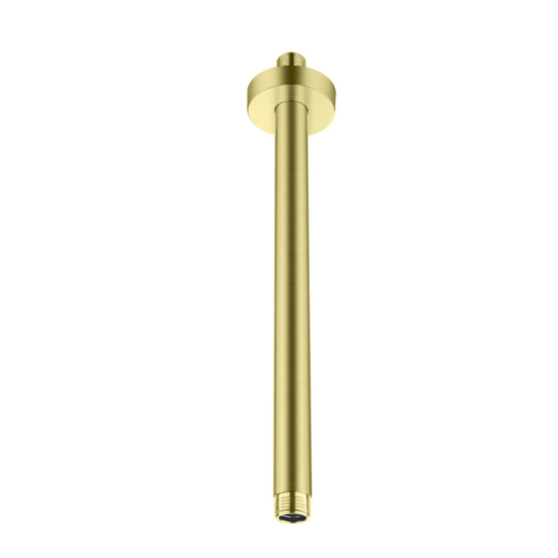 Brausearm Wandarm Duschkopfarm Deckenanschluss Gold gebürstet 1/2" 30 cm - A13BG - cover