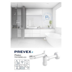 PREVEX Preloc Universal-Platzspar-Siphon für Badwaschbecken | aus recyceltem Kunststoff - PR4-N4NR3-001 - 4