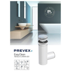 PREVEX Easyclean Siphon mit verchromtem Pop-Up für Waschbecken | aus recyceltem Kunststoff - EC4-C4INA-001 - 2