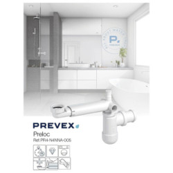 PREVEX Preloc Sifon für Waschbecken / Badezimmer, platzsparender Universal-Siphon | aus recyceltem Kunststoff - PR4-N4NNA-005 - 4