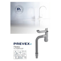 PREVEX Flexloc Universal-Platzspar-Siphon für Küchenspüle, flexibles Ablaufrohr | aus recyceltem Kunststoff - FL1-N2NF4-007 - 5