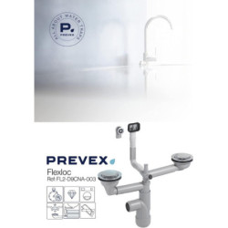 PREVEX Flexloc Siphon, platzsparend, universal, komplett für Küchenspülen/Spülbecken | aus recyceltem Kunststoff - FL2-D9CNA-003 - 4
