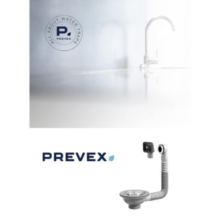 PREVEX Universal-Korbventil mit Siebkorb und Ablaufgarnitur Siphon ablaufventil aus recyceltem hergestellt