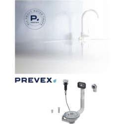 PREVEX Universal-Korbventil mit Ablauffernbedienung / Drehbetätigung, Siphon ablaufventil mit Siebkorb und Überlauf für Sipho - WK2-R9C-006 - 4