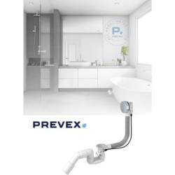 PREVEX Bathloc Ab- und Überlaufgarnitur, Ablaufventil mit Stopfen und Seilzugbedienung für das Bad, flexibler Überlauf und 40 - BBL-R5R45-001 - 3