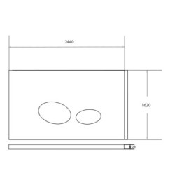 Creavit Drop WC Betätigungsplatte 2-Mengen-Spülung Anthrazit matt - GP2002.04 - 1