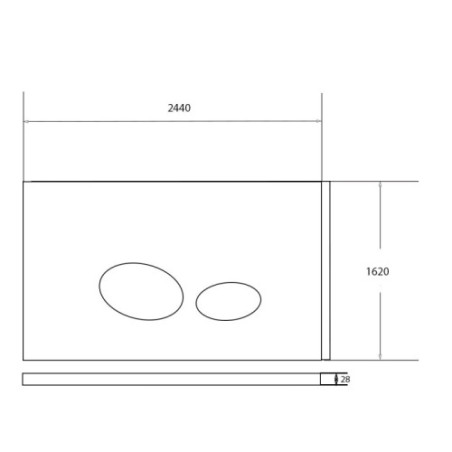Creavit Drop WC Betätigungsplatte 2-Mengen-Spülung Schwarz matt