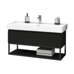 Sharp Badezimmer Unterschrank Schwarz matt 100 cm - SHP100.06 - 0