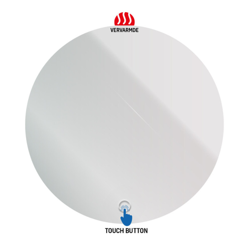 Aloni LED Bad WC Spiegel rund Omega Ø 80 cm beheizt - LDH1025 - cover