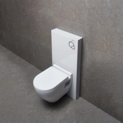 Belvit Weißglas Sanitärmodul für Wand-WC / Hänge WC - BV-VR7001 - 1