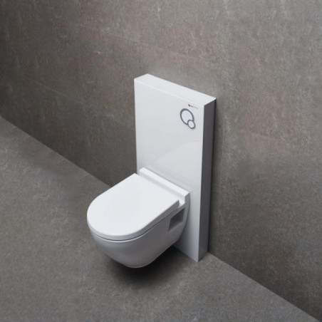 Belvit Weißglas Sanitärmodul für Wand-WC / Hänge WC