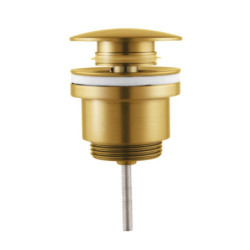 Aloni Pusher Ablaufgarnitur mit Überlauf 1 1/4" Gold gebürstet - CR1162-BG - 0
