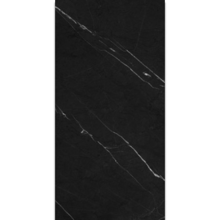 Belvit Bergamo Schwarz Marmor Fliese Glanz 60x120cm