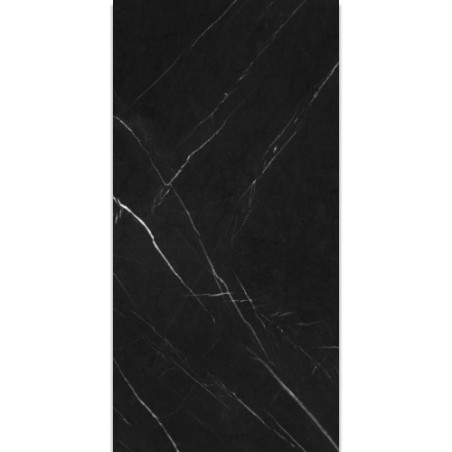 Belvit Bergamo Schwarz Marmor Fliese Glanz 60x120cm