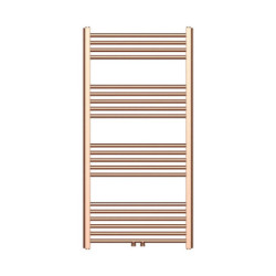 Handtuchheizkörper mit Mittelanschluss in gebürstetem Kupfer – 1200x600mm, 414 Watt - BWCO1200600 - 0