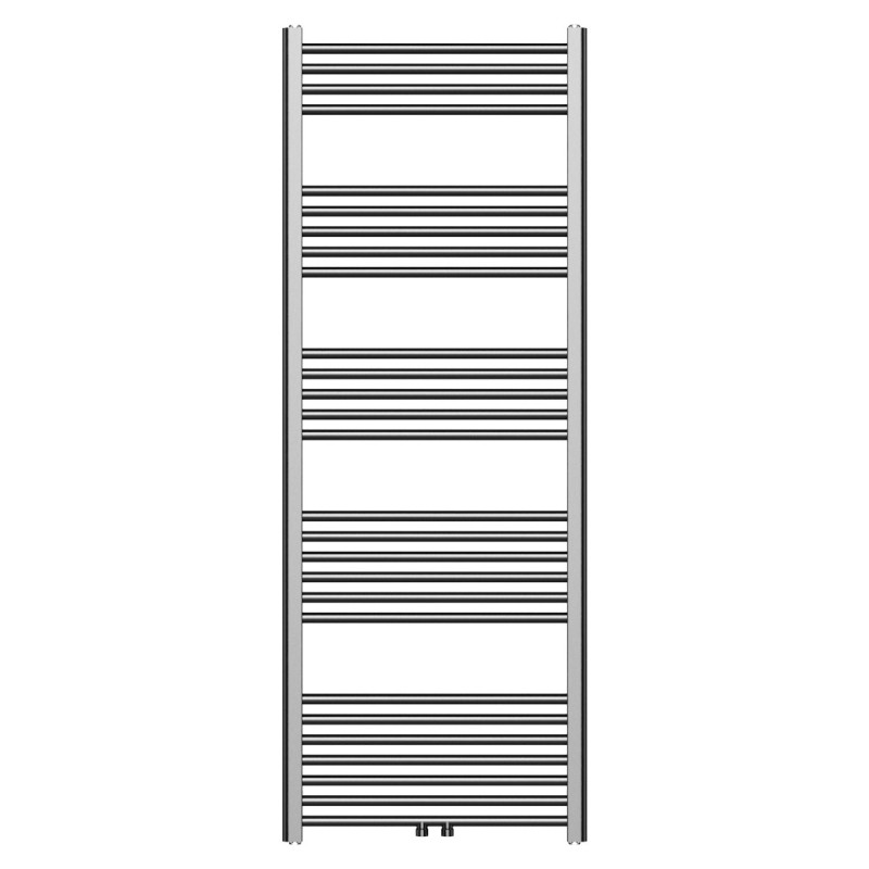 Handtuchheizkörper mit Mittelanschluss in Gunmetal Grau – 1600x600mm, 557 Watt - BWGM1600600 - cover