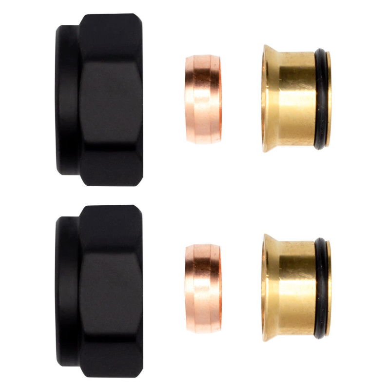 2 x clamping ring fitting brass black 3/4 "for copper pipes Euroconus 15mm - BLR222 - cover