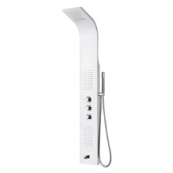 Aloni shower panel with hand shower and thermostat white - ZLW103 - 0