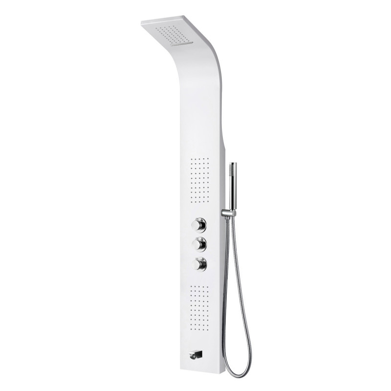Aloni shower panel with hand shower and thermostat white - ZLW103 - cover