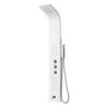 Aloni shower panel with hand shower and thermostat white