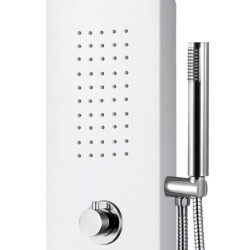 Duschpaneel Duschsäule 5 Funktionen mit Thermostatventil weiß 160x20x6,5 cm - ZLW103 - 2