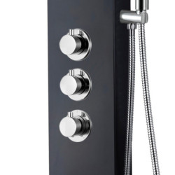 Aloni shower panel with hand shower and thermostat black - ZLZ102 - 3