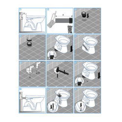 Stand-WC Tiefspüler Abgang Boden Senkrecht Toilette WC Bahama Beige - BV-EW2001 - 4