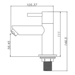 Aloni washbasin mixer single lever black - CR6002-6MB - 1