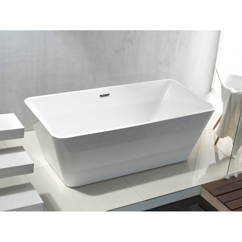 Aloni quadro freestanding bathtub acrylic white square 180 x 80 cm - FB6102 - cover
