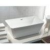 Aloni quadro freestanding bathtub acrylic white square 180 x 80 cm