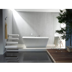 Aloni quadro freestanding bathtub acrylic white square 180 x 80 cm - FB6102 - 1