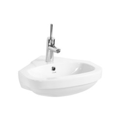 Creavit corner washbasin hand washbasin wall mounting 45x45 cm white - VT145-00CB00E-0000 - 1