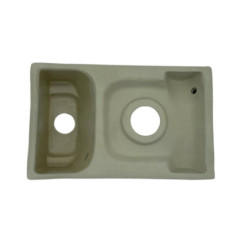 Aloni ceramic design hand washbasin white cock hole left 30 x 18.5 x 9.5 cm - 431-L - 2