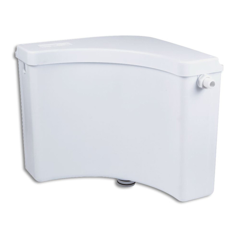 Corner cistern surface-mounted corner AP with flush pipe Completely White - BV-AP2001 - cover
