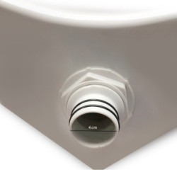 Corner cistern surface-mounted corner AP with flush pipe Completely White - BV-AP2001 - 1