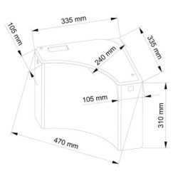 Belvit Eck-Aufputzspülkasten Spülkasten AP-Spülkasten weiß - BV-AP2001 - 7