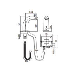 Creavit infrared sensor faucet faucet cold water chrome - ES2200 - 1