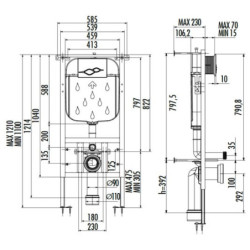Creavit Unterputz-Spülkasten Einbau Spülung 3-6L - GR5003 - 1