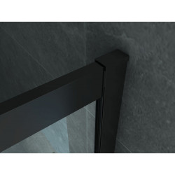 Aloni Duschkabine Eckeinstieg mit Schiebetüren Rahmen Schwarz Matt 80x80x195 cm - CR-B8080 - 3