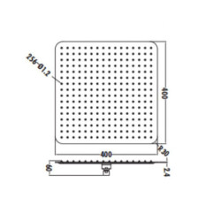 Aloni rain shower head shower square black matt 40 x 40 cm - SH4000B - 1