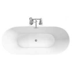 Aloni Rondo freestanding bathtub acrylic white around 180 x 80 cm - FB6100 - 2