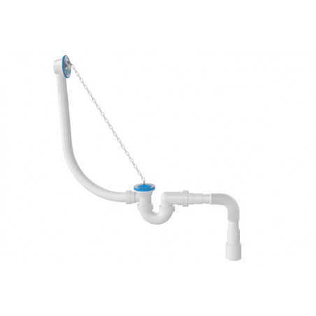Aloni Flexible siphon for bathtub Bathtubsiphon with overflow set Ø 50 mm