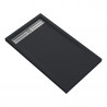 Veroni Elite shower handle composite stone flat (TXBXH) 140 x 90 x 3 cm black