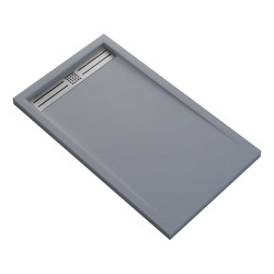 Veroni Elite shower handle composite stone flat (TXBXH) 180 x 90 x 3 cm gray - SE918G - 0
