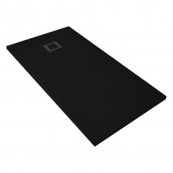Veroni shower tray made of composite stone with slate pattern flat (TXBXH) 180 x 90 x 3 cm black - SL918Z - 11