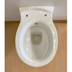 Belvit Taharet Bidet Wand Hänge WC Weiß Abgang Wand mit Softclose Absenkautomatik Deckel - BV-EW4001+AL0303 - 2